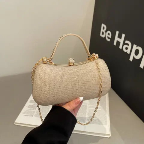 Bolsa de noite transversal de ombro com corrente e brilhantes Carteiras e Bolsas - nacloset 8