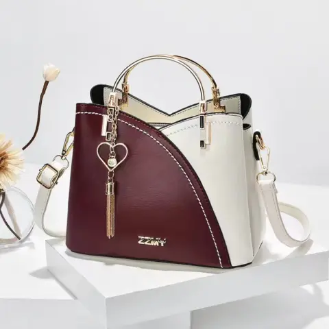 Bolsa de ombro grande com blocos de cores e design transversal Carteiras e Bolsas - nacloset 4