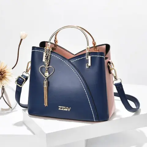 Bolsa de ombro grande com blocos de cores e design transversal Carteiras e Bolsas - nacloset 10