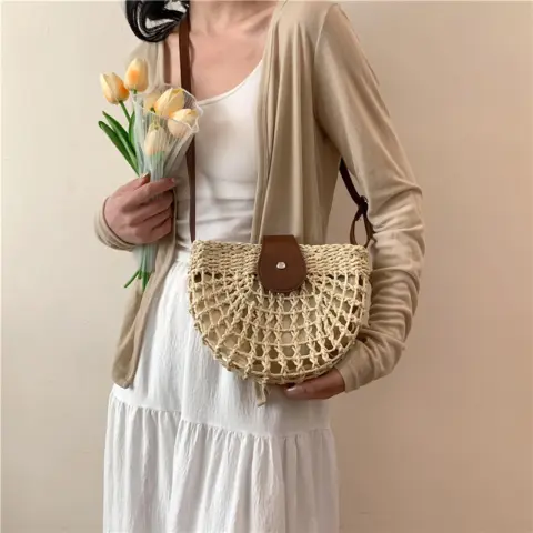 Straw bag braided female Wallets and Bags - NAcloset 3