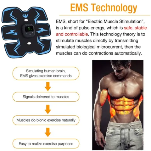 Electric muscle electrostimulator Wireless EMS hip trainer abdominal Electrostimulators - NAcloset 4