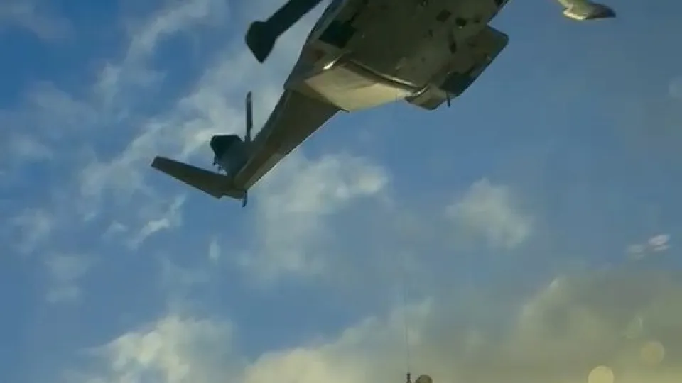 Man feels bad on cruise and is rescued by the Navy by helicopter