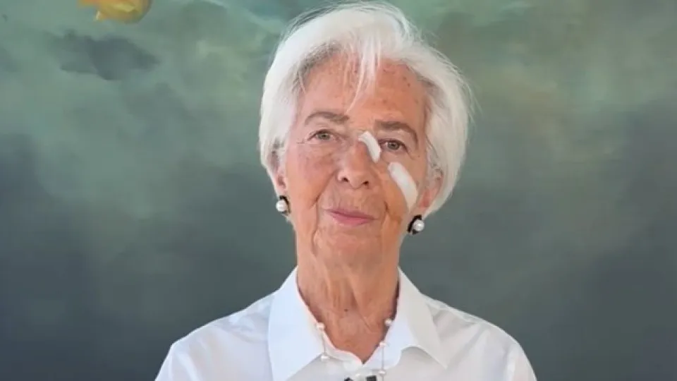 Pensos na cara de Lagarde marcam anúncio de saída do BCE. Que aconteceu?